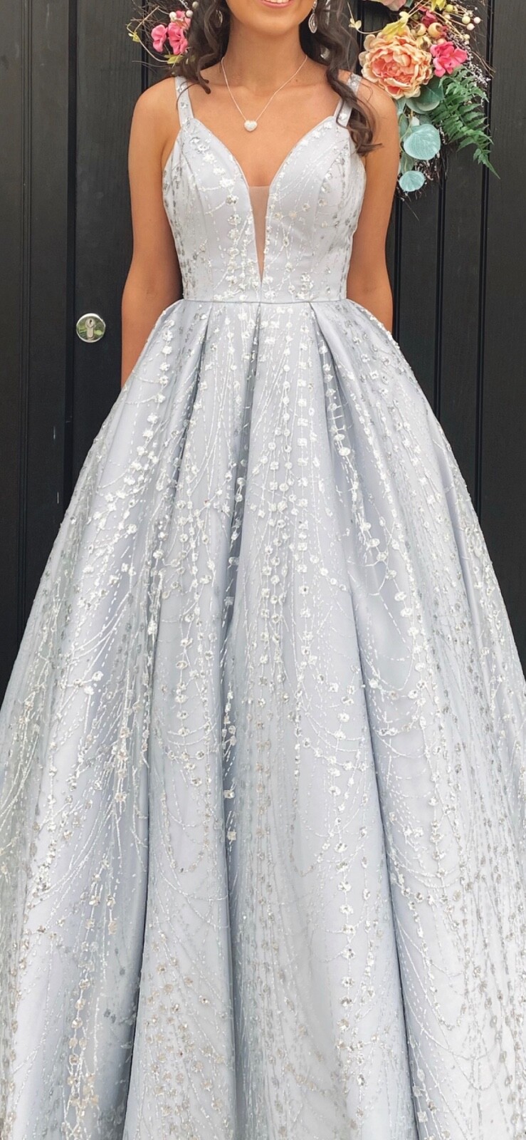 silver princess prom dress | eBay UK